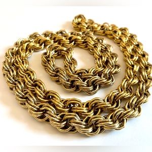 Vintage Simon Change Heavy Gold Chain Belt or Necklace Long 36”